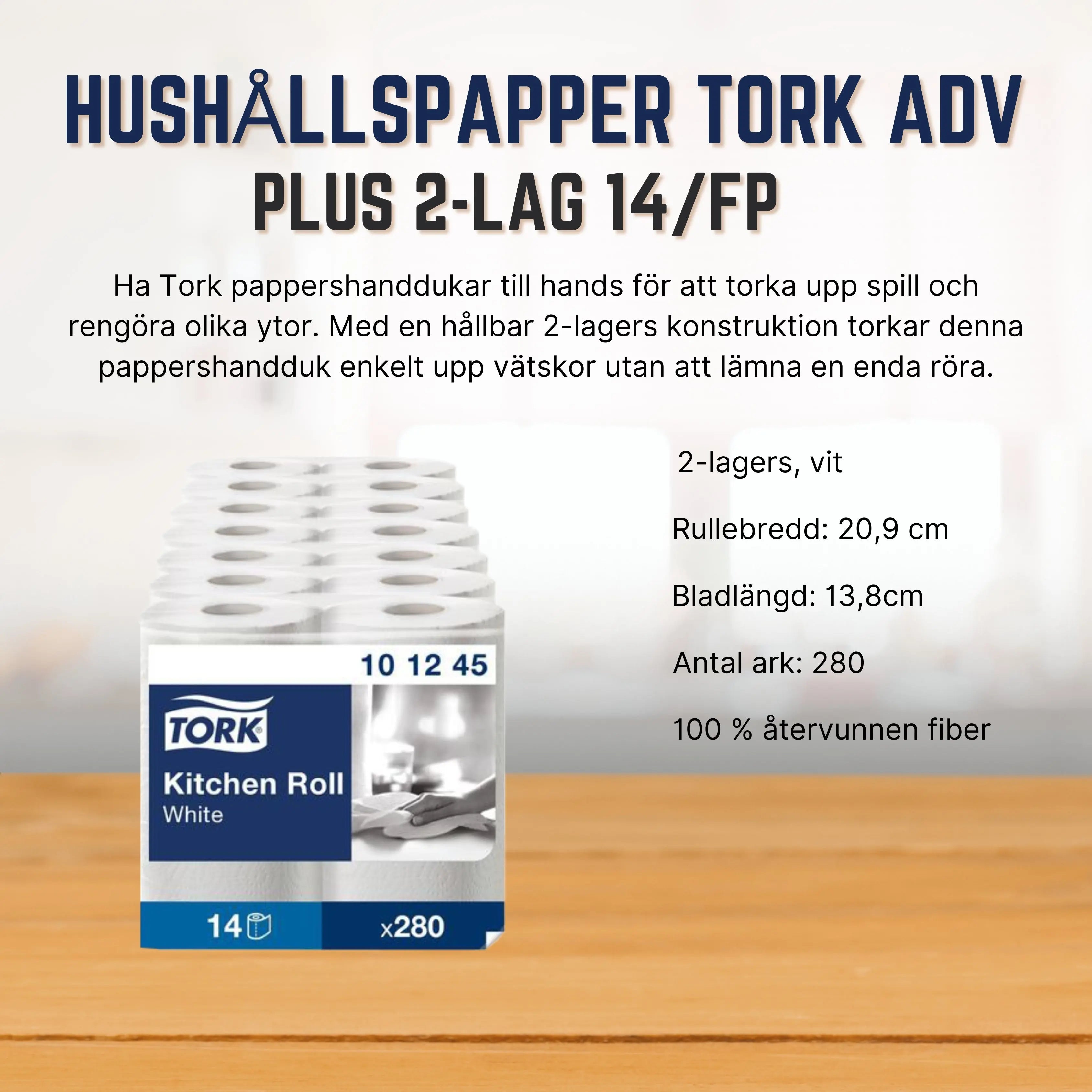 HushÄllspapper TORK Adv Plus 2-lag 14/fp - Primmeshiper