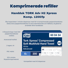 Handduk TORK H2 compressed 1200/fp - Primmeshiper
