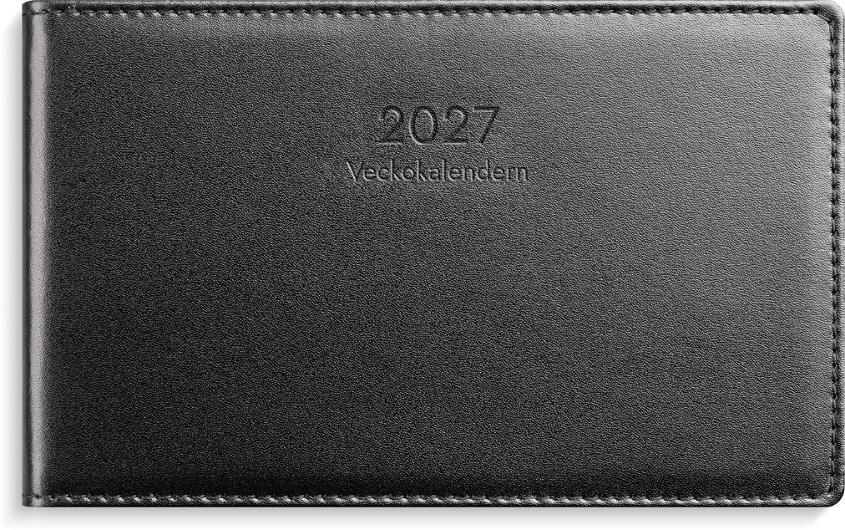 Veckokalendern 2027 skinn svart