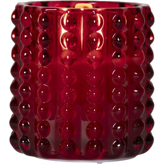Glasklykta STAR T LED Dotty 9,5cm röd