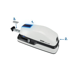 Elhäftare REXEL Optima 20 svart/silver Primmeshiper