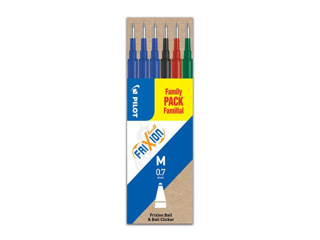 Refill PILOT Frixion 0,7mm 4-fÀrger 6/fp - Primmeshiper