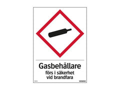Skylt GasbehÄllare 210x297mm - Primmeshiper