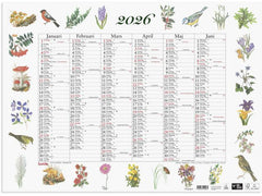 VĂ€ggkalender Stora Naturalmanackan 2026 Primmeshiper