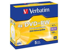 DVD+RW VERBATIM 4,7GB 5/fp - Primmeshiper