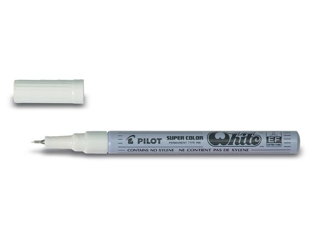 MĂ€rkpenna PILOT Super Color EF vit - Primmeshiper