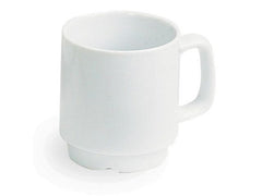 Kaffemugg med öra porslin 26cl vit 6/fp - Primmeshiper