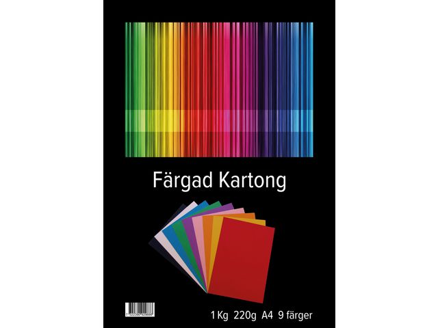 Kartong A4 220g 9 färger - Primmeshiper