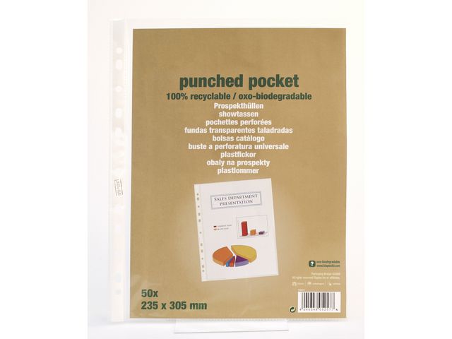 Plastficka återvunnen PP A4 0,06mm 50/fp - Primmeshiper