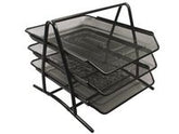 Brevkorg metall 3-facks svart - Primmeshiper