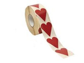 Etikett hjÀrta röd 40x48mm 1000/RL - Primmeshiper
