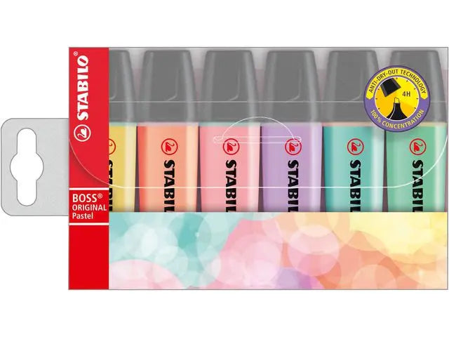 Överstrykningspenna BOSS pastell 6/fp - Primmeshiper