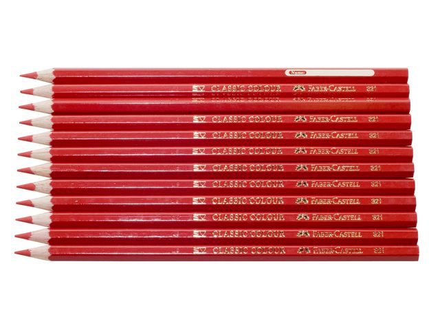FÀrgpenna FABER-CASTELL röd 12/fp - Primmeshiper