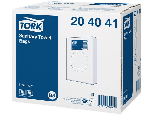 Sanitetspåse TORK B5 vit 25/fp - Primmeshiper