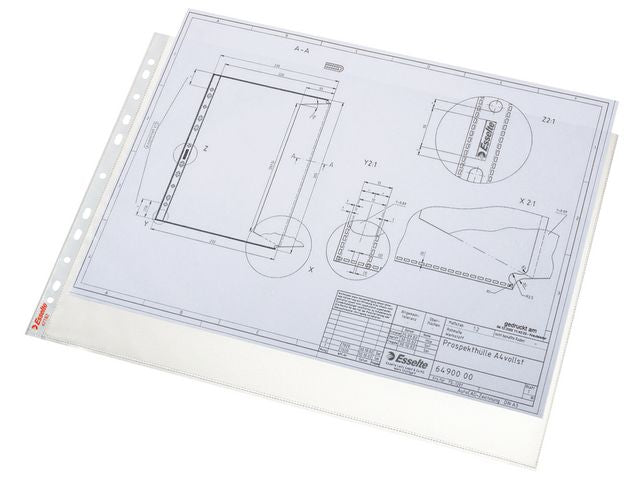 Plastficka ESSELTE A3L prägl.0,08mm50/fp - Primmeshiper