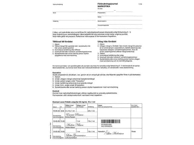 HĂ€fte Narkotikajournal A4 - Primmeshiper