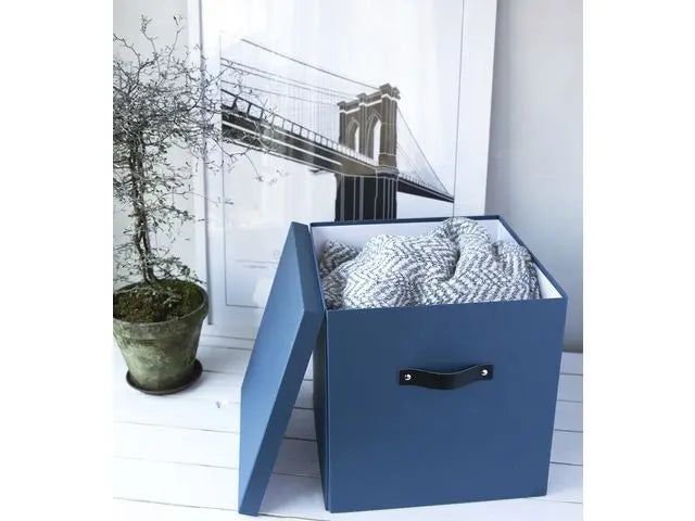 Förvaringsbox m.lock kartong stor blÄ - Primmeshiper
