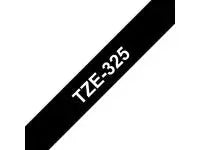 Tape BROTHER TZE325 9mm vit pÄ svart Primmeshiper