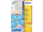 Etikett AVERY CD laser/inkjet 50/fp - Primmeshiper