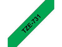 Tape BROTHER TZE731 12mm svart på grön - Primmeshiper