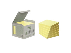 Notes POST-IT 100% recy 76x76mm gul 6/fp - Primmeshiper