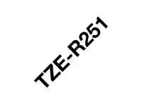 Tape BROTHER TZER251 24mm svart pÄ vit - Primmeshiper