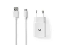 Laddare vägg NEDIS 2.4 A USB-C 1m vit - Primmeshiper