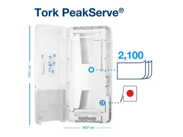 Dispenser TORK H5 Handduk PeakServe vit - Primmeshiper