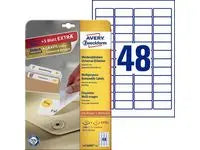 Etikett AVERY avtagb 45,7x21,2 1200/fp - Primmeshiper