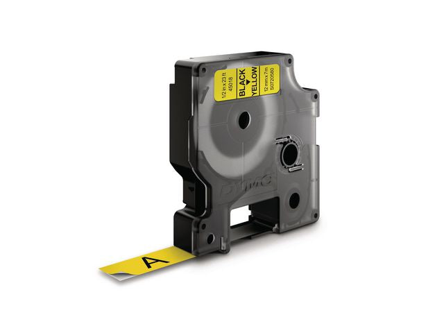 Tape DYMO D1 12mm svart på gul - Primmeshiper