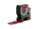 Tape DYMO D1 24mm svart på röd - Primmeshiper