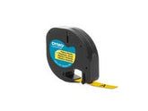 Tape LetraTAG plast 12mm svart pÄ gul - Primmeshiper