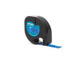 Tape LetraTAG plast 12mm svart pÄ blÄ - Primmeshiper