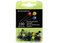 Kartnål EXACOMPTA 4mm sort.färg 100/fp - Primmeshiper