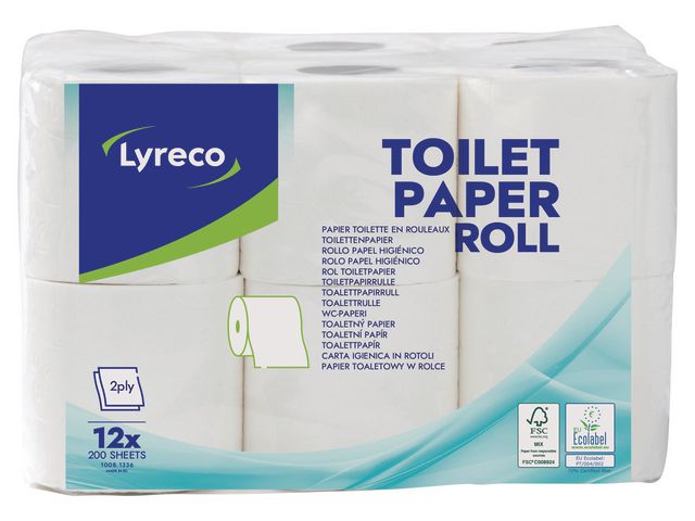 Toalettpapper LYRECO 22m 12/fp - Primmeshiper
