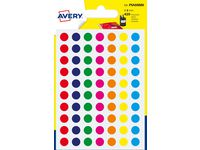 Etikett AVERY 8mm blandade fÀrger 420/fp - Primmeshiper