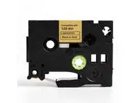 Tape 12mm TZe-831 svart pÄ guld - Primmeshiper