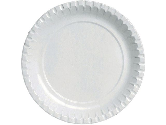 Tallrik DUNI Papper 22cm vit 100/fp - Primmeshiper