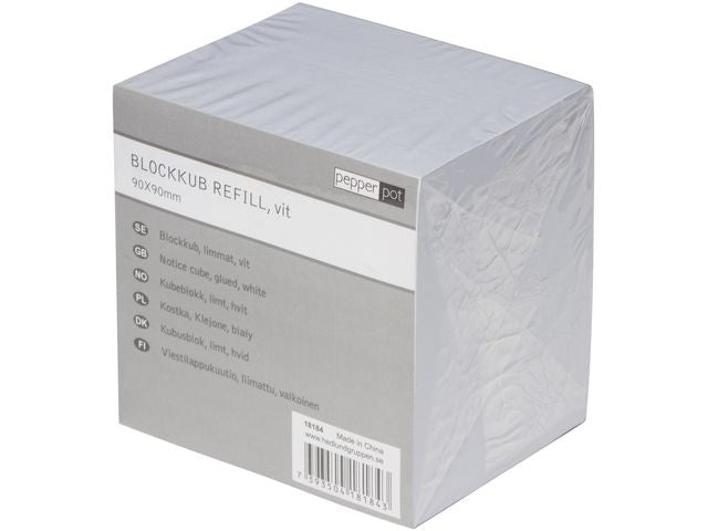 Blockkub Pepperpot 90x90 800ark vit - Primmeshiper