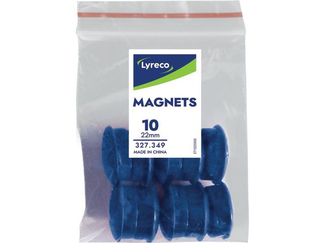 Magnetknappar LYRECO 22mm blÄ 10/fp - Primmeshiper