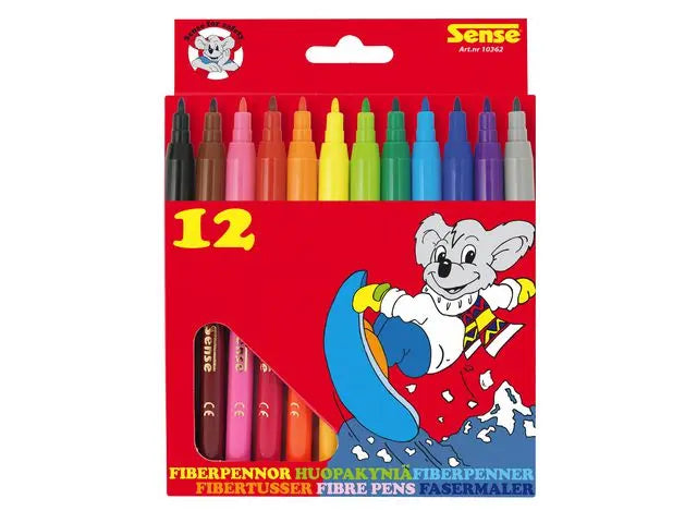 Fiberpenna SENSE 12 fÀrger - Primmeshiper