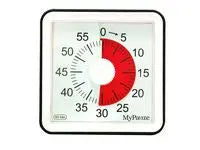 Timer Koncentrationsklocka 8x8cm svart - Primmeshiper