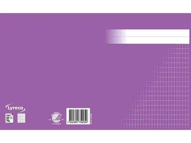 RÀknehÀfte 17x21cm rutat 5x8mm lila - Primmeshiper