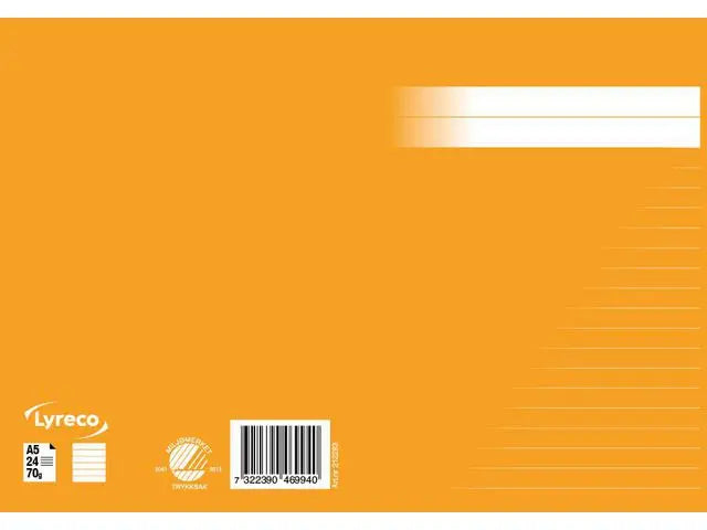 SkrivhÀfte A5 linjerat 8,5mm orange - Primmeshiper