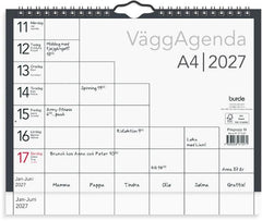 Väggkalender Väggagenda 2027 A4