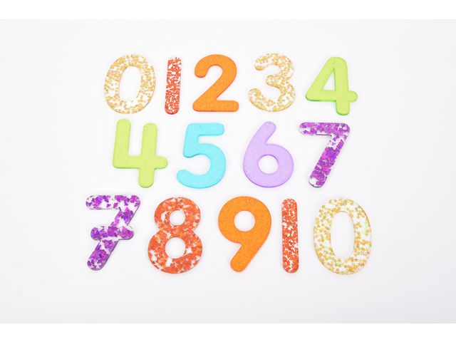 Sensoriska siffror glitter 14/fp - Primmeshiper