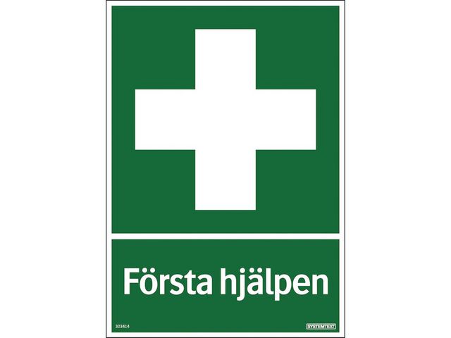 Skylt Första hjälpen 210x297mm - Primmeshiper