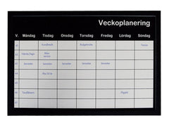 Tavla veckoplanering 60x40cm silver - Primmeshiper