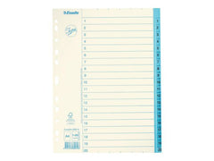 Pappregister JOPA A4 1-20 vit/blå - Primmeshiper