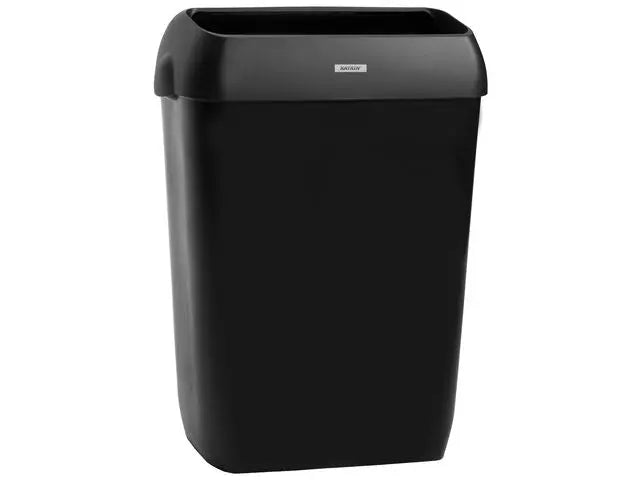 Papperskorg KATRIN 50L med lock svart - Primmeshiper